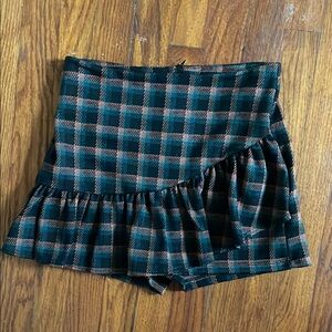 Plaid Ruffle Skort